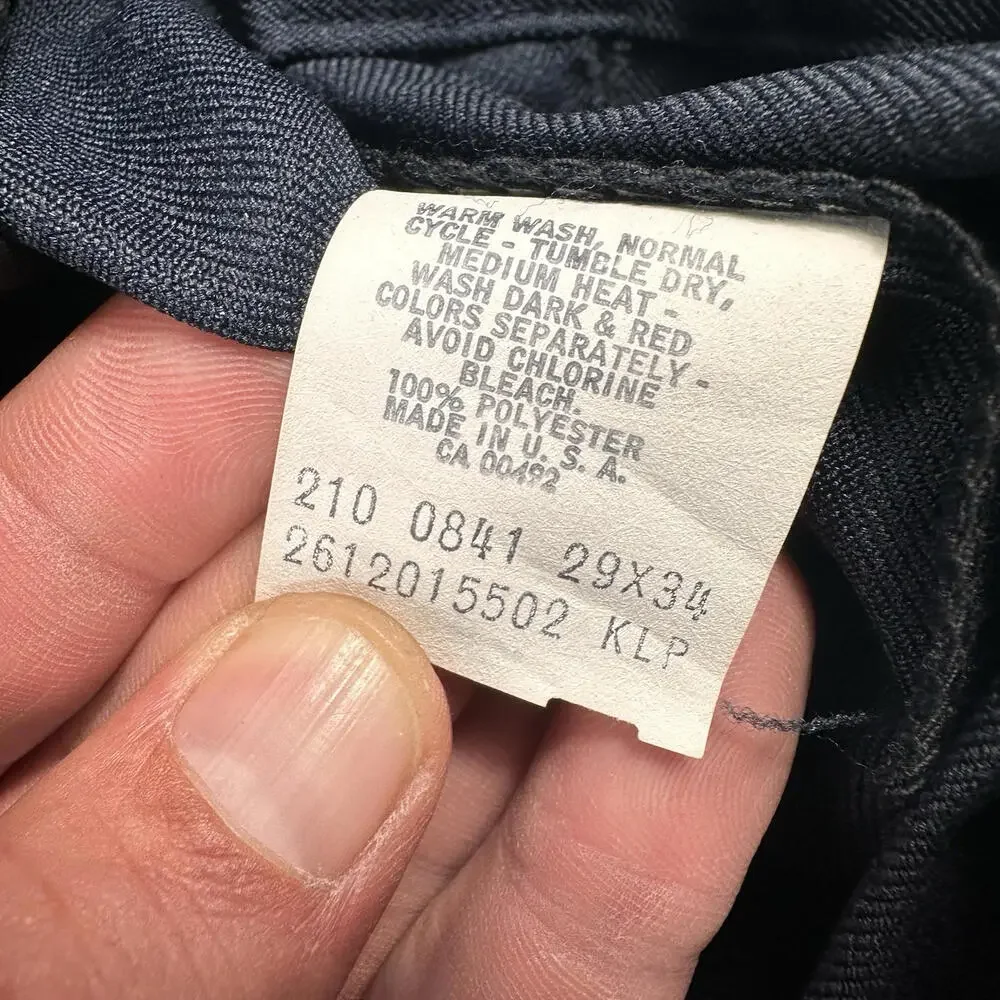 VTG Lee Pants Slacks Mens 28x34 Deep Navy Blue Comfort Stretch Bootcut 70's NWT - Picture 3 of 9